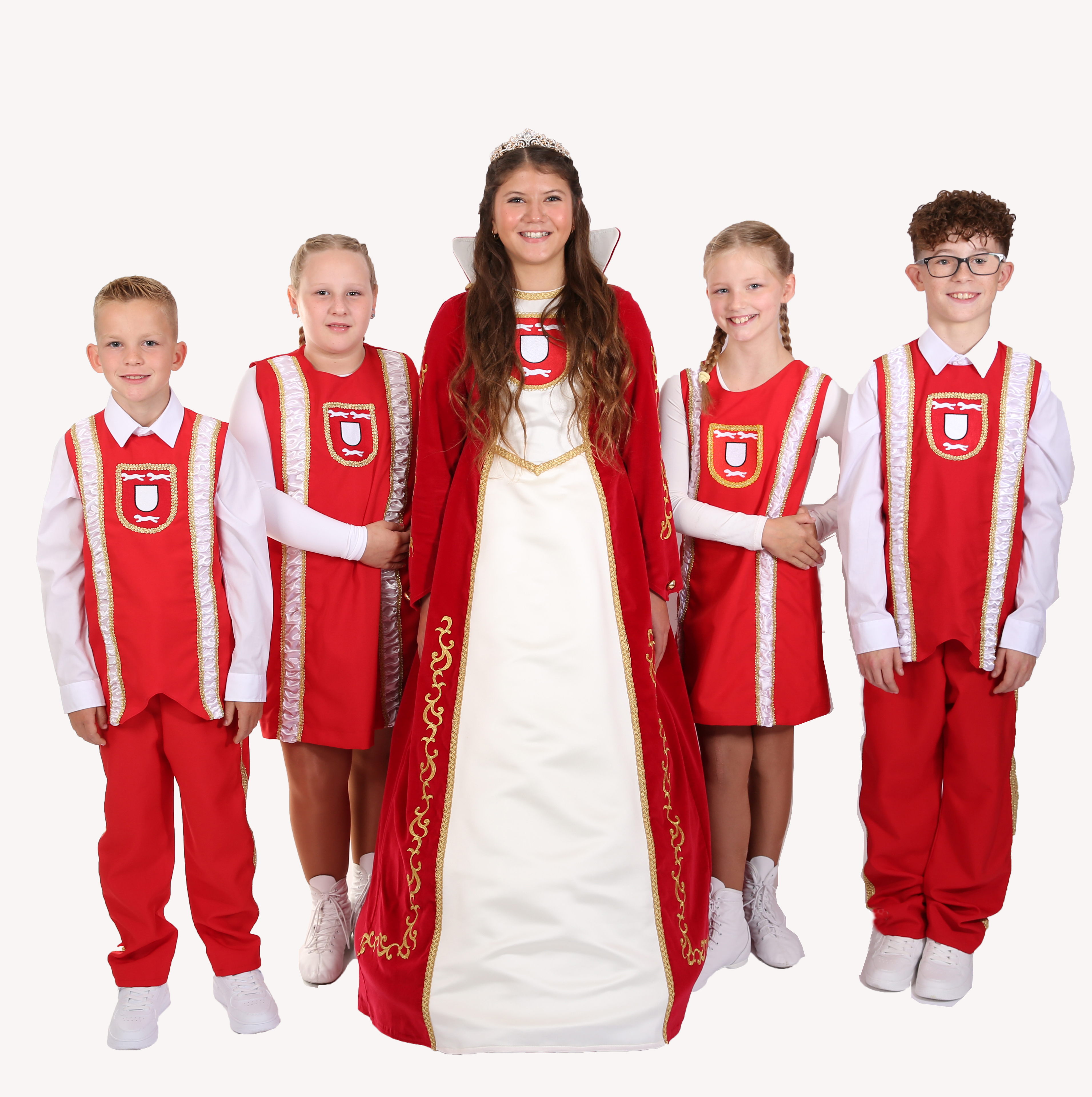 Kinderprinzessin Elia I. mit ihren vier Pagen