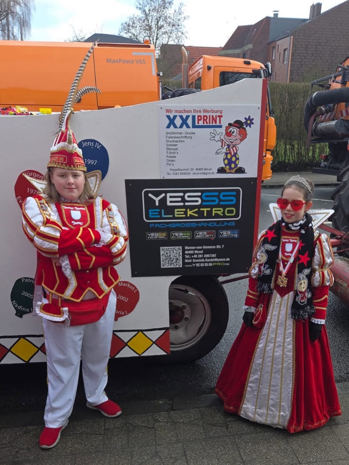 Prinzessin Lara I. und Prinz Erik I. am Rosenmontag 2026